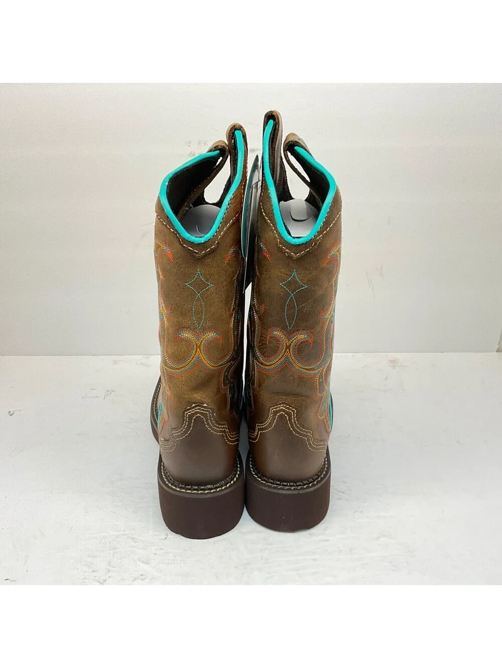 Justin Women's 12” Pull-On Raya Square Toe Western Boots L2900 Tan Size 6B